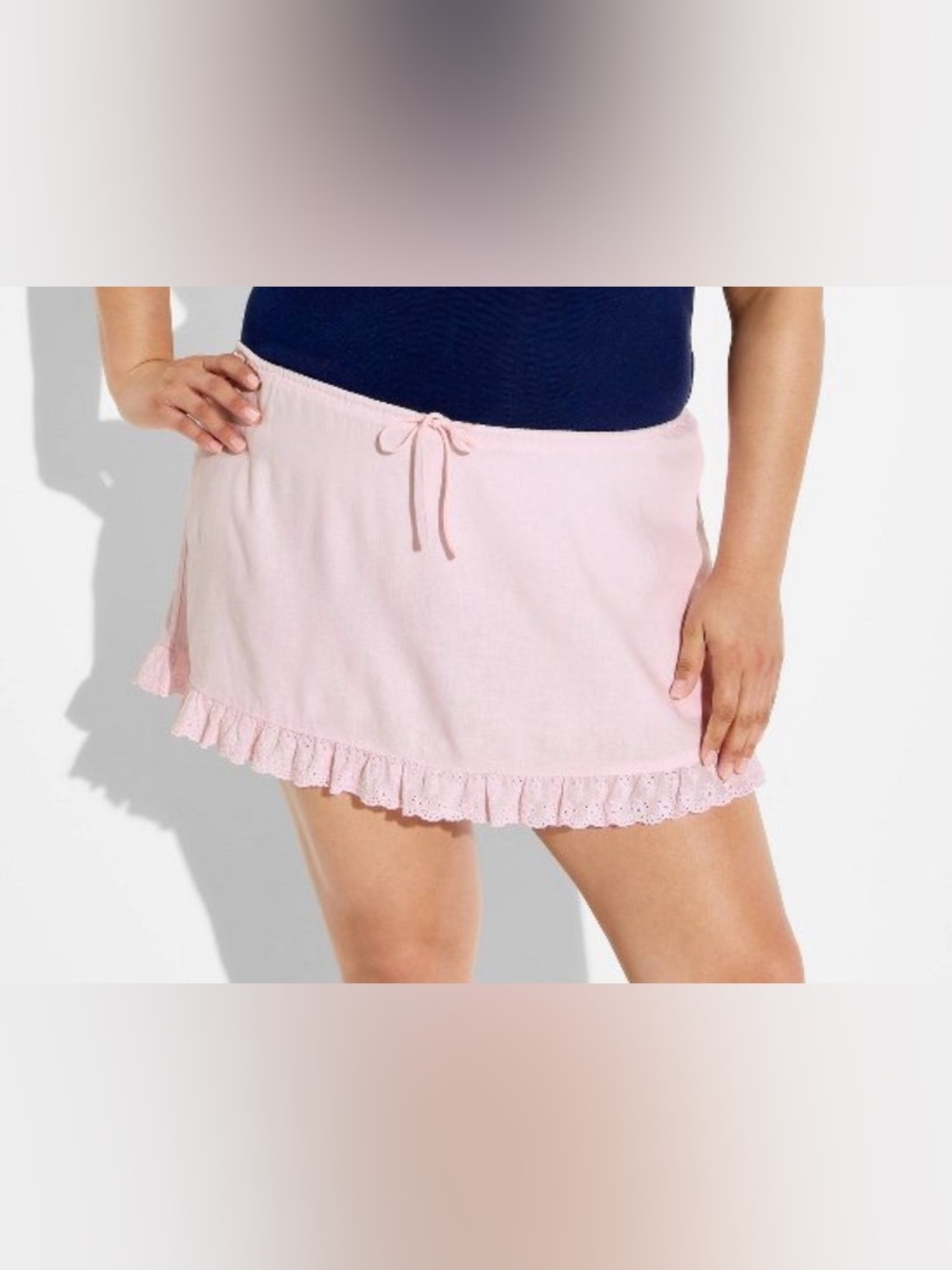 Wild Fable Light Pink Ruffle Mini Skort